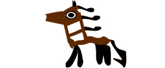 馬という漢字を題材にしたイラスト